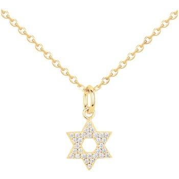 Collier en Plaqué Or avec oxyde de zirconium blanc