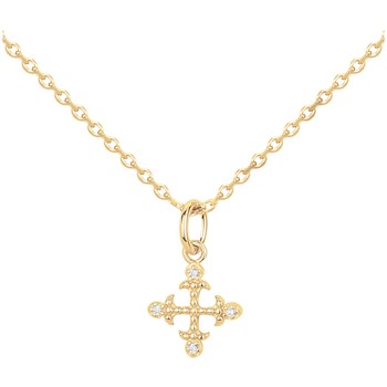 Collier en Plaqué Or avec oxyde de zirconium blanc