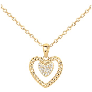 Collier en Plaqué Or avec oxyde de zirconium blanc