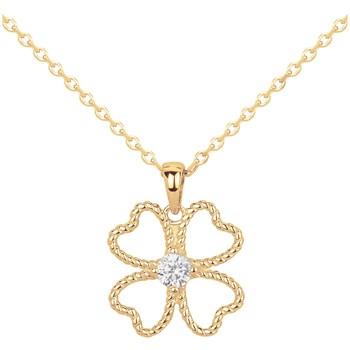 Collier en Plaqué Or avec oxyde de zirconium blanc