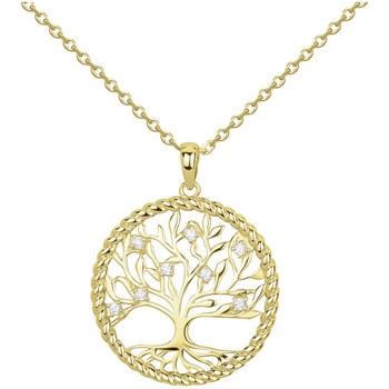 Collier en Plaqué Or avec oxyde de zirconium blanc