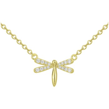 Collier en Plaqué Or avec oxyde de zirconium blanc