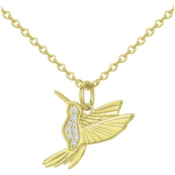 Collier en Plaqué Or avec oxyde de zirconium blanc
