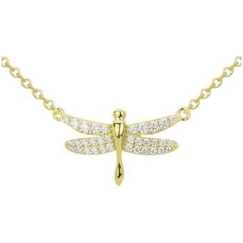 Collier en Plaqué Or avec oxyde de zirconium blanc