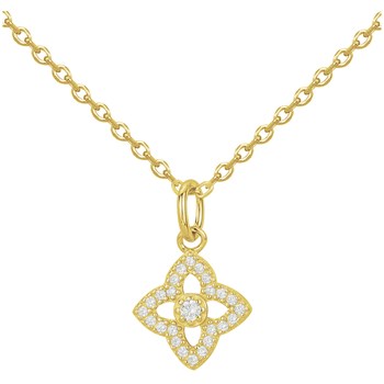 Collier en Plaqué Or avec oxyde de zirconium blanc