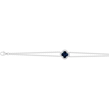 Bracelet Thérèse en Argent avec oxyde de zirconium bleu saphir