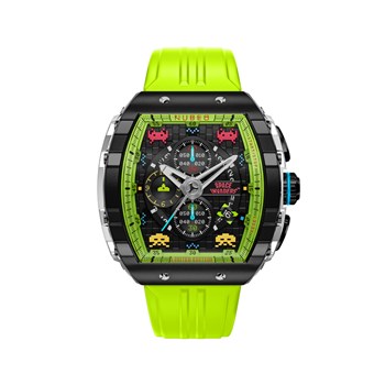 MAGELLAN CHRONOGRAPH SPACE INVADERS LIMITED EDITION - Montre homme - Mouvement japonais quartz chronograph - Bracelet vert