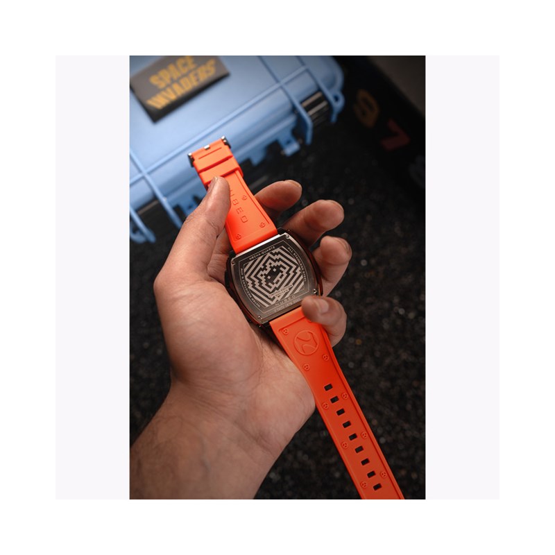 MAGELLAN CHRONOGRAPH SPACE INVADERS LIMITED EDITION - Montre homme - Mouvement japonais quartz chronograph - Bracelet rouge - vue 5
