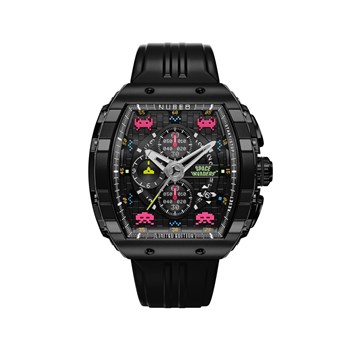 MAGELLAN CHRONOGRAPH SPACE INVADERS LIMITED EDITION - Montre homme - Mouvement japonais quartz chronograph - Bracelet noir
