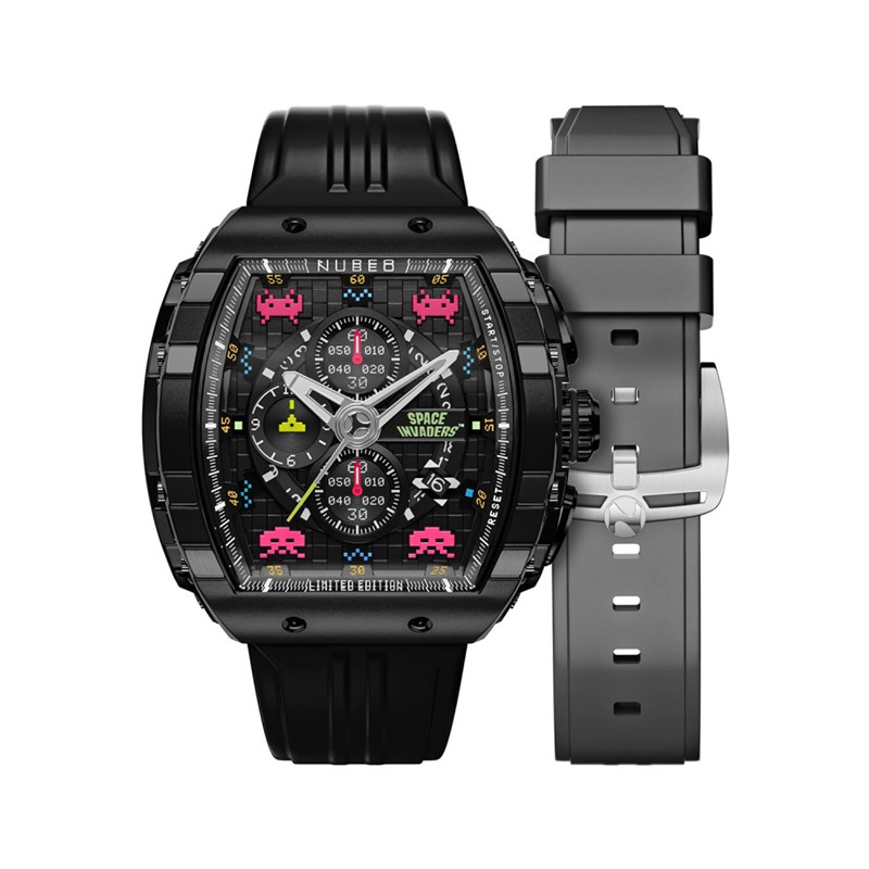 MAGELLAN CHRONOGRAPH SPACE INVADERS LIMITED EDITION - Montre homme - Mouvement japonais quartz chronograph - Bracelet noir - vue 2