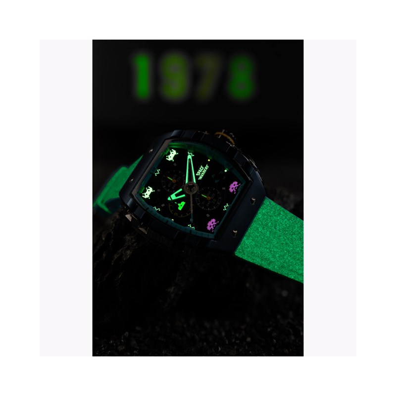 MAGELLAN CHRONOGRAPH SPACE INVADERS LIMITED EDITION - Montre homme - Mouvement japonais quartz chronograph - Bracelet bleu - vue 4