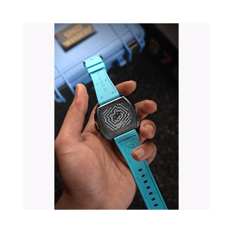 MAGELLAN CHRONOGRAPH SPACE INVADERS LIMITED EDITION - Montre homme - Mouvement japonais quartz chronograph - Bracelet bleu - vue 5