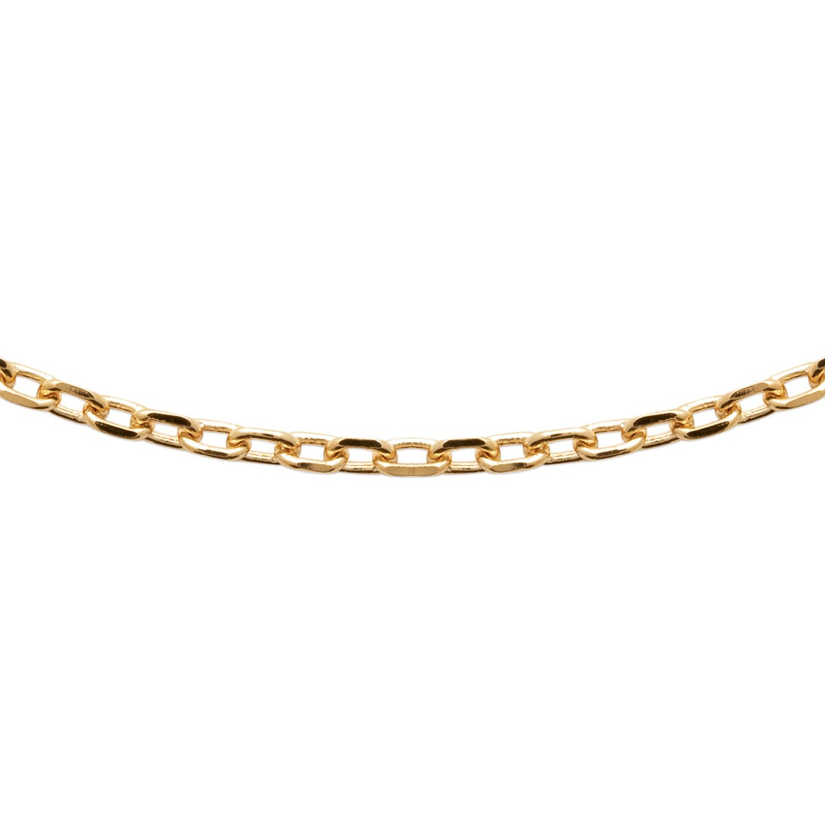 Chaine Brillaxis plaqué or maille forçat 2.6 mm