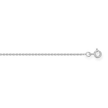 Chaine maille forçat or blanc 9 carats 1 mm