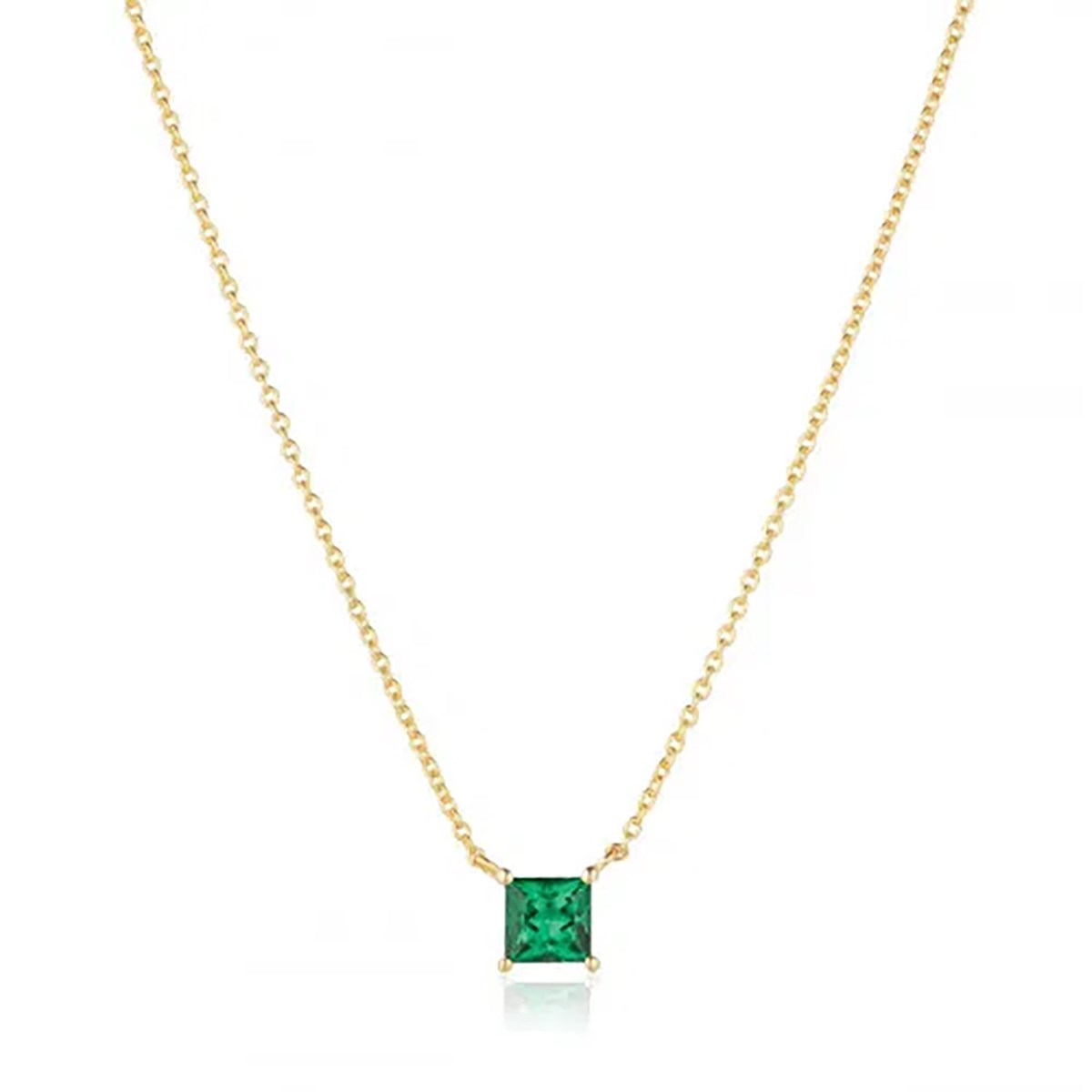 Collier Sif Jakobs Ellera Quadrato doré oxyde vert