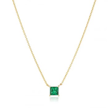 Collier Sif Jakobs Ellera Quadrato doré oxyde vert
