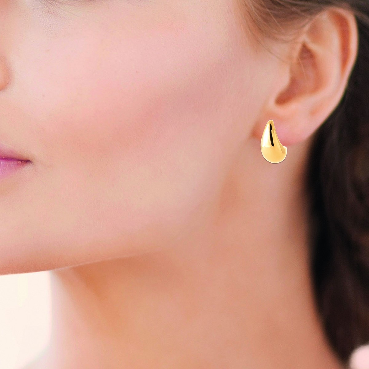 Boucles d'oreilles Brillaxis 1/2 créoles - vue 2