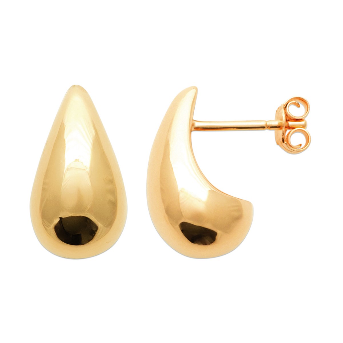 Boucles d'oreilles Brillaxis plaqué or goutte - vue 3
