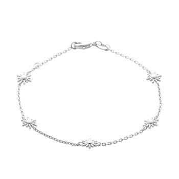 Bracelet Brillaxis argent rhodié soleil