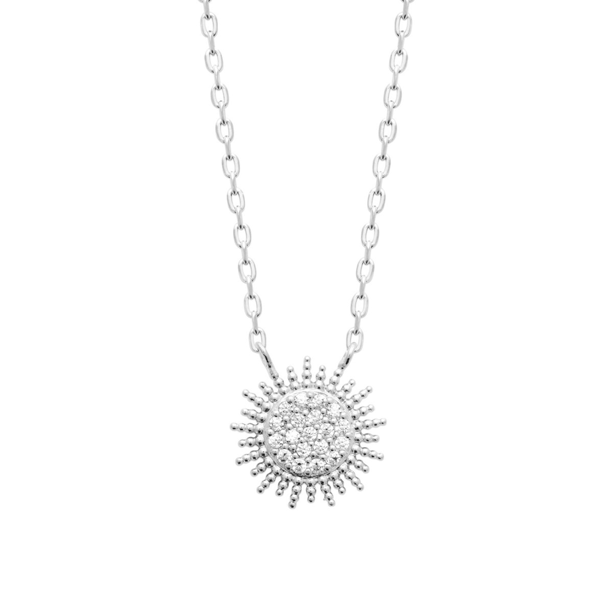 Collier Brillaxis argent soleil oxydes
