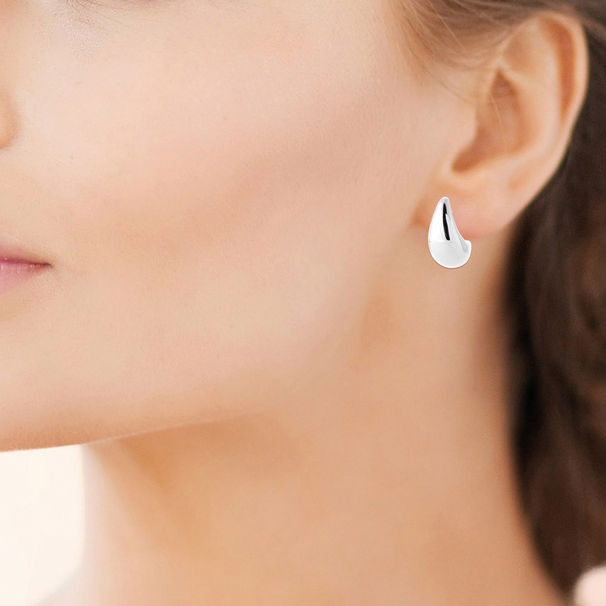 Boucles d'oreilles Brillaxis argent goutte - vue 2