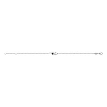 Bracelet Brillaxis argent flamme perle noire