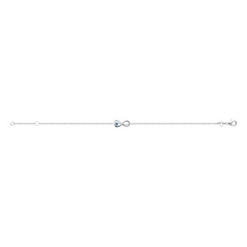 Bracelet Brillaxis argent infini perle bleue