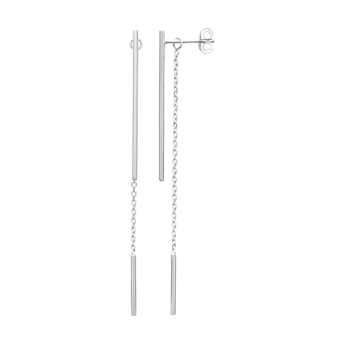 Boucles d'oreilles Brillaxis argent rhodié