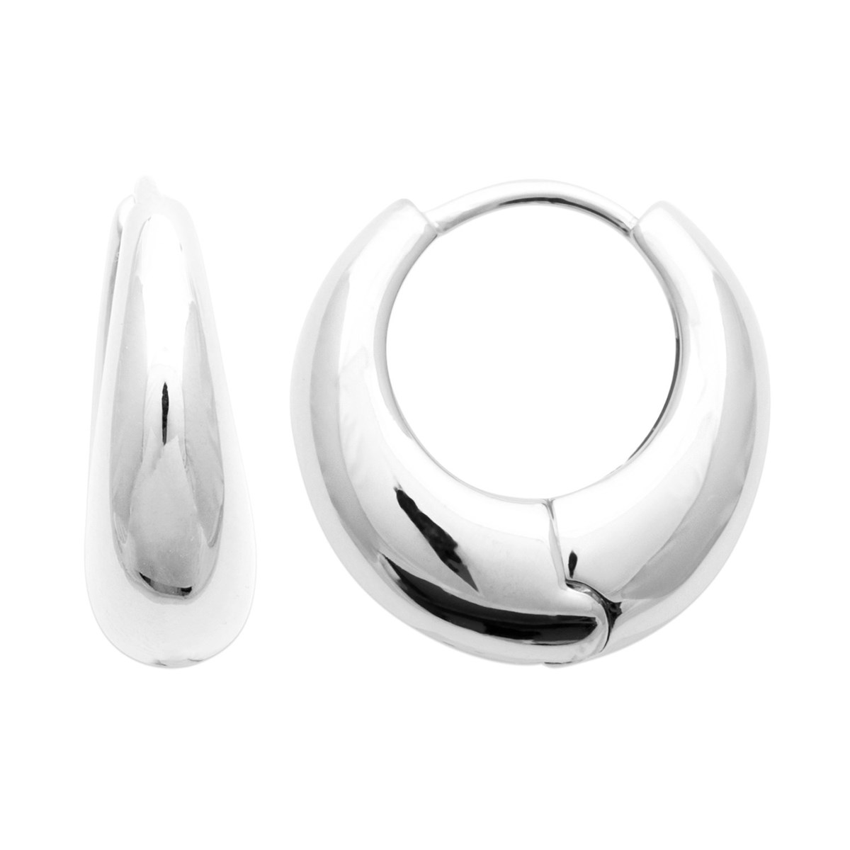 Créoles Brillaxis argent rhodié
17mm large - vue 3