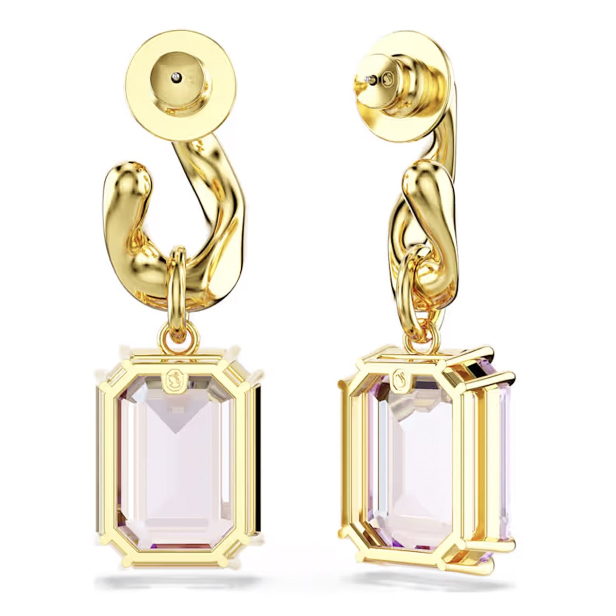 Boucles d'oreilles Swarovski Millenia violet - vue 2
