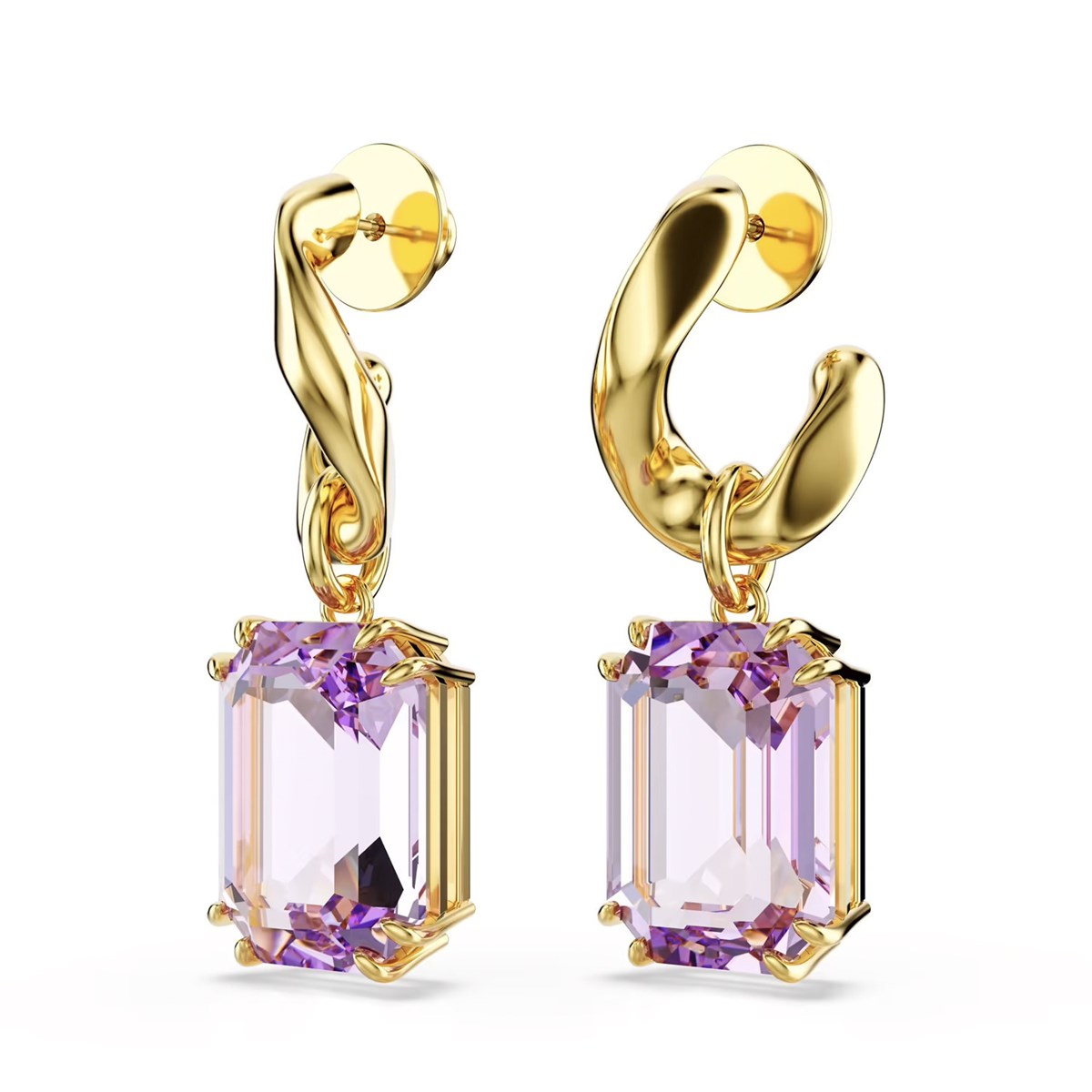 Boucles d'oreilles Swarovski Millenia violet - vue 3
