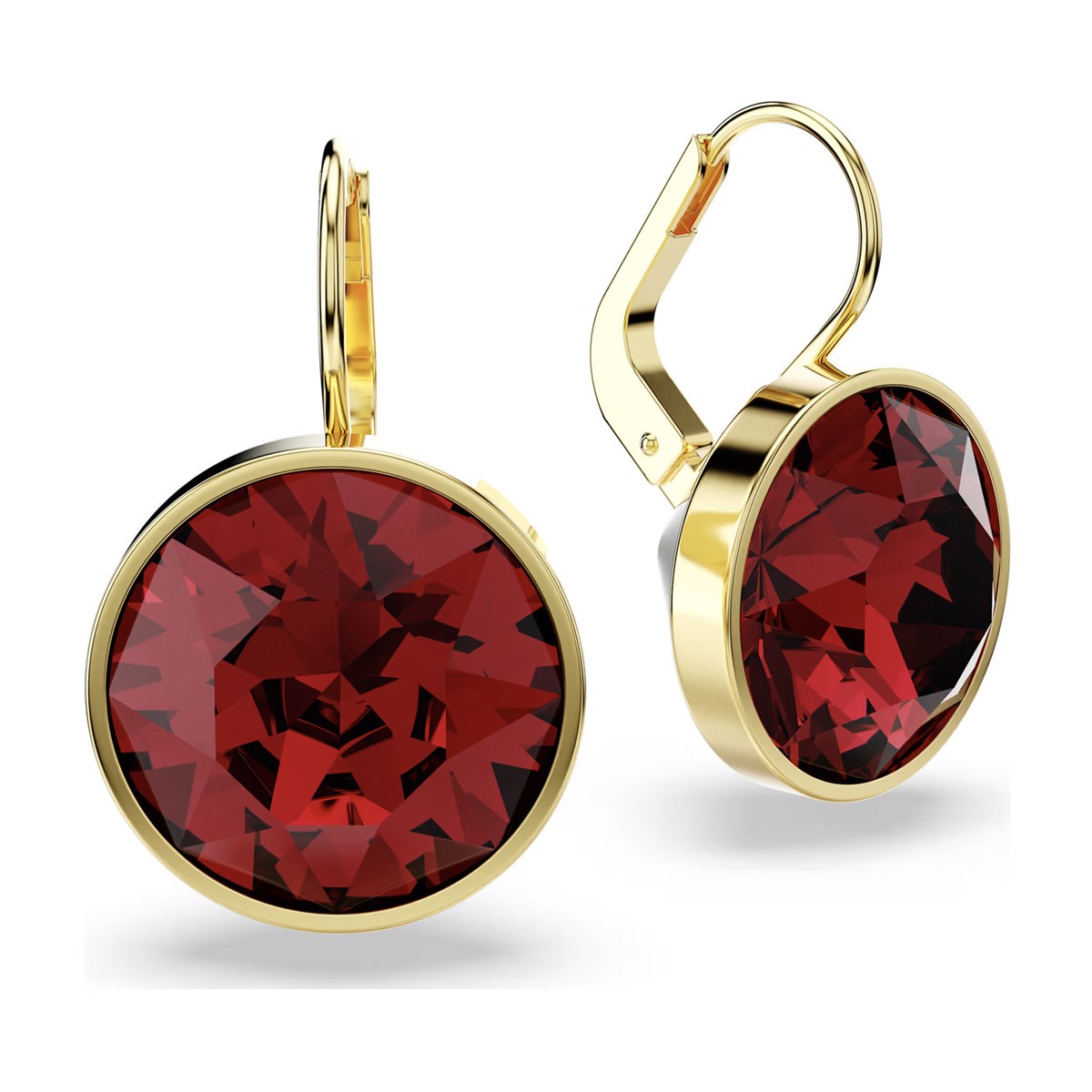 Boucles d'oreilles Swarovski Bella doré rouge - vue 3
