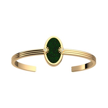Bracelet jonc Les Cadettes Météore laiton doré