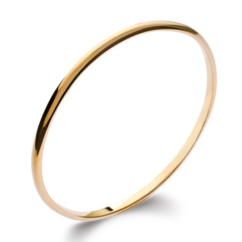 Bracelet jonc Brillaxis plaqué or 4 mm