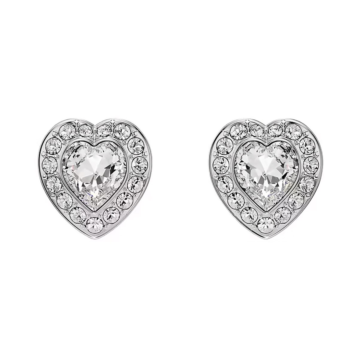 Clous d'oreilles Ariana Grande x Swarovski Angelic_x000D_
coeurs argentés