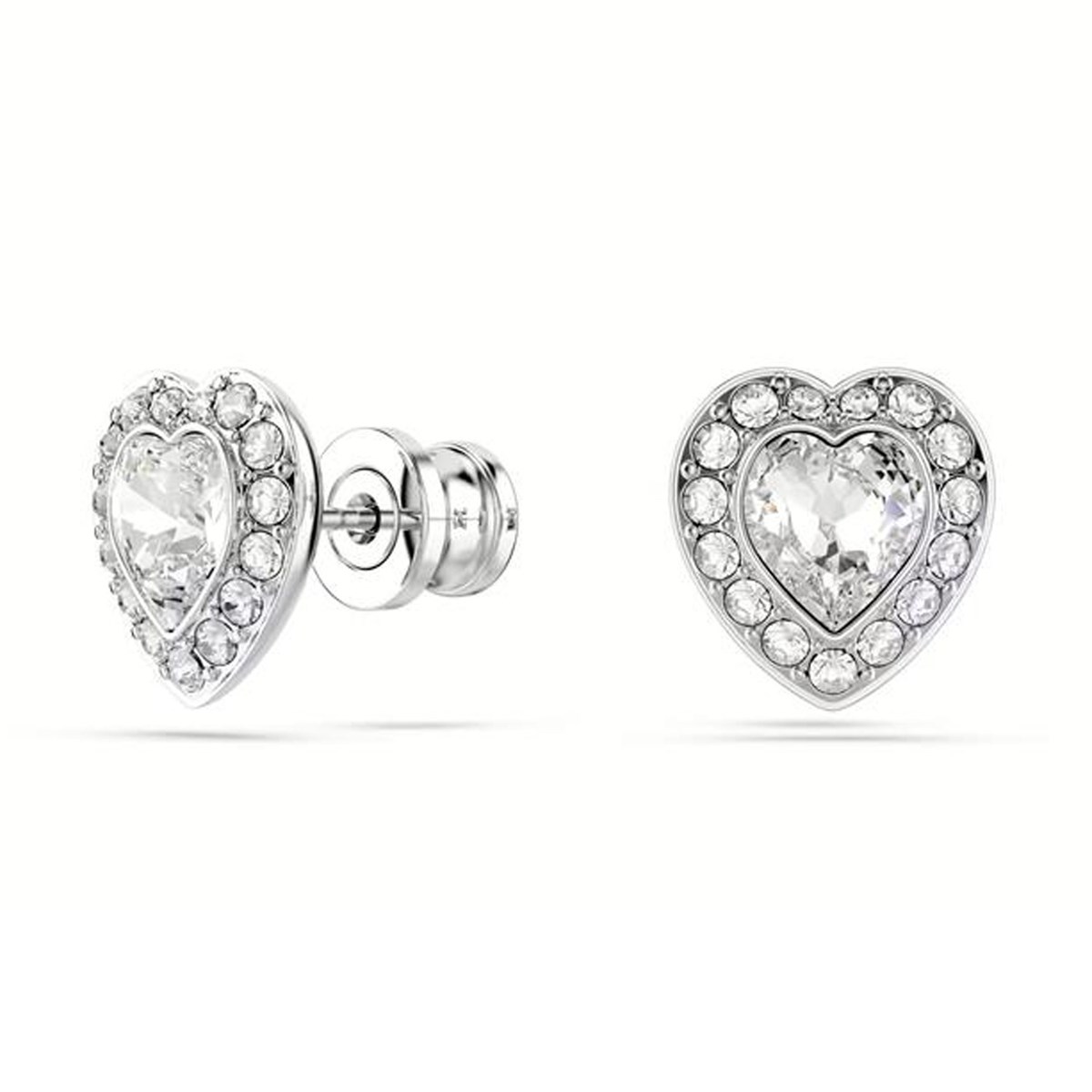 Clous d'oreilles Ariana Grande x Swarovski Angelic_x000D_
coeurs argentés - vue 3