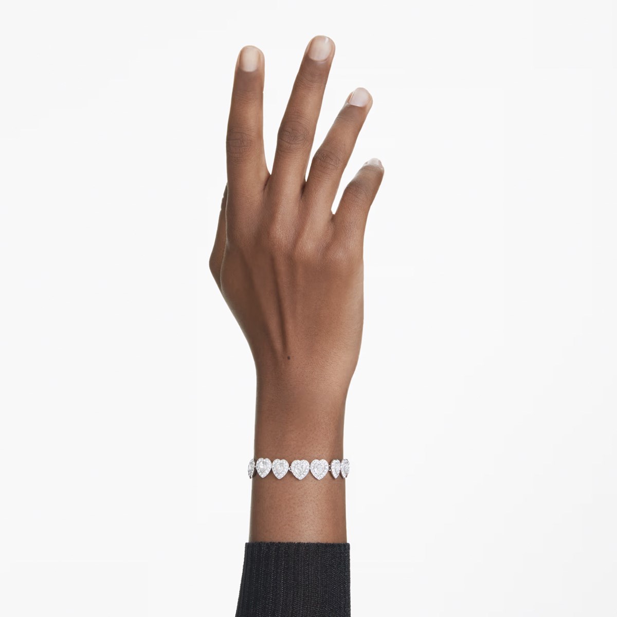 Bracelet Tennis Ariana Grande x Swarovski Angelic_x000D_
coeurs argentés - vue 2