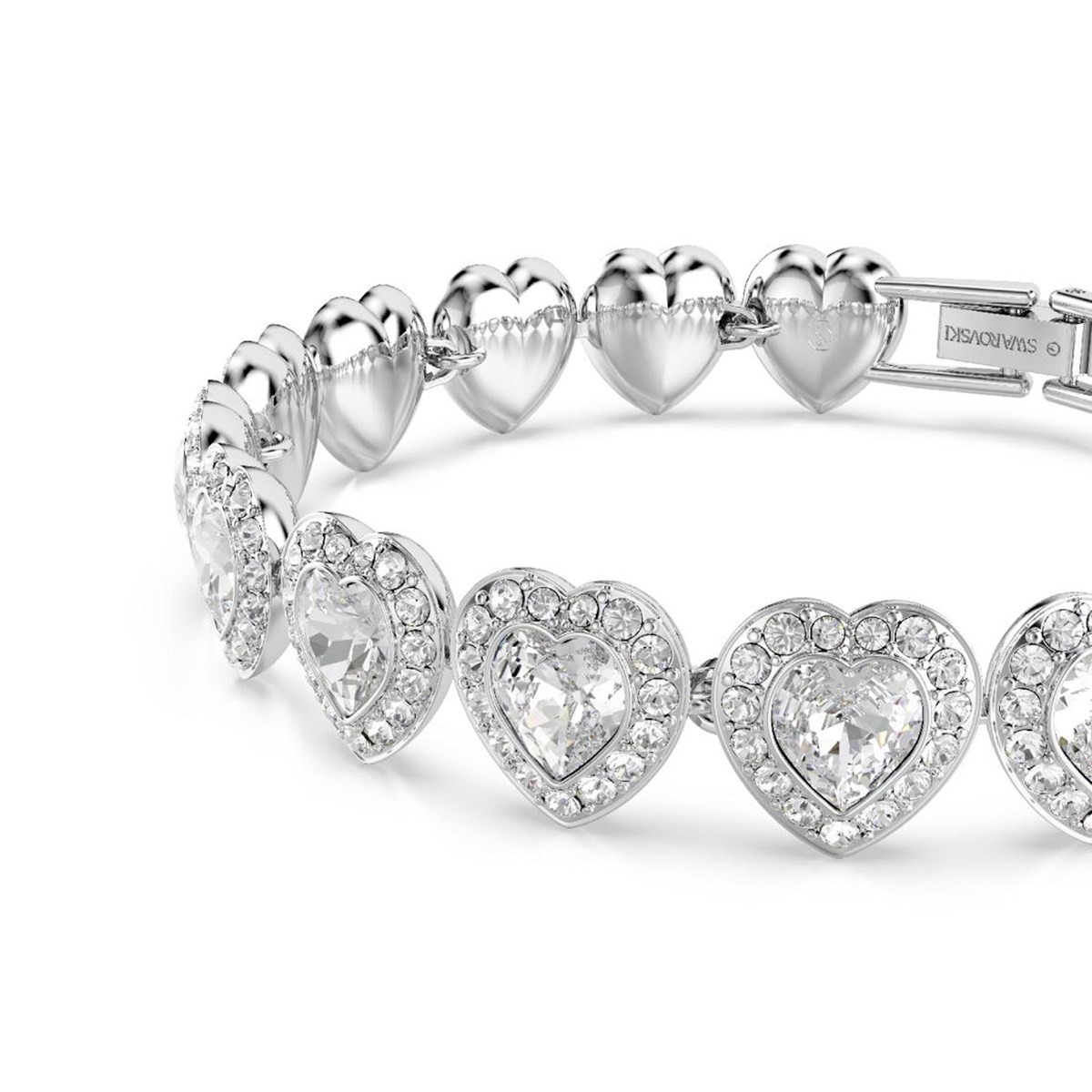 Bracelet Tennis Ariana Grande x Swarovski Angelic_x000D_
coeurs argentés - vue 4