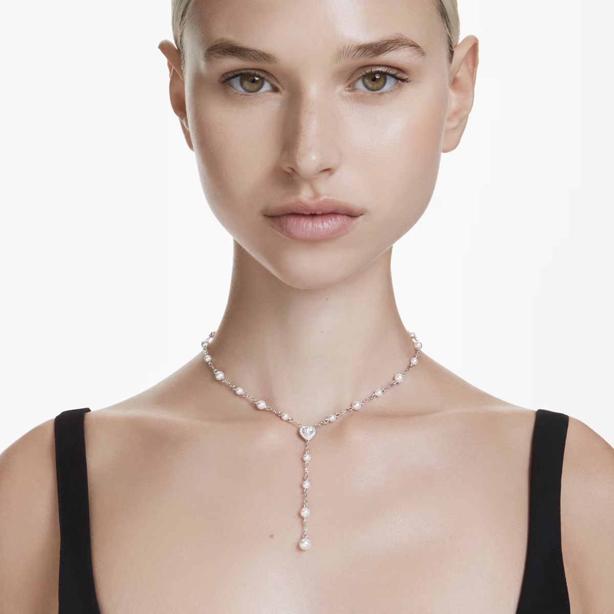 Collier en Y Ariana Grande x Swarovski coeur
perles de cristal - vue 2