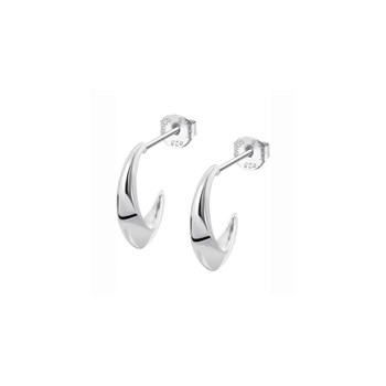 Boucles d'oreilles Lotus Silver demi-créole argent