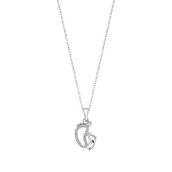 Collier Lotus Silver Footprint argent