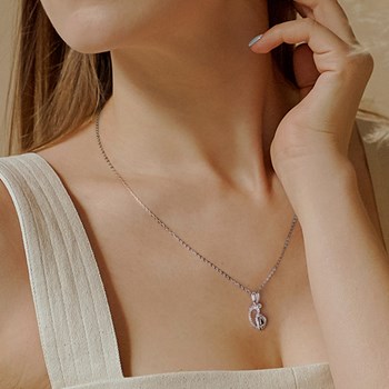 Collier Lotus Silver Footprint argent