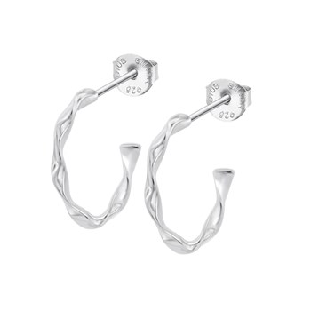 Créoles Lotus Silver torsadées argent