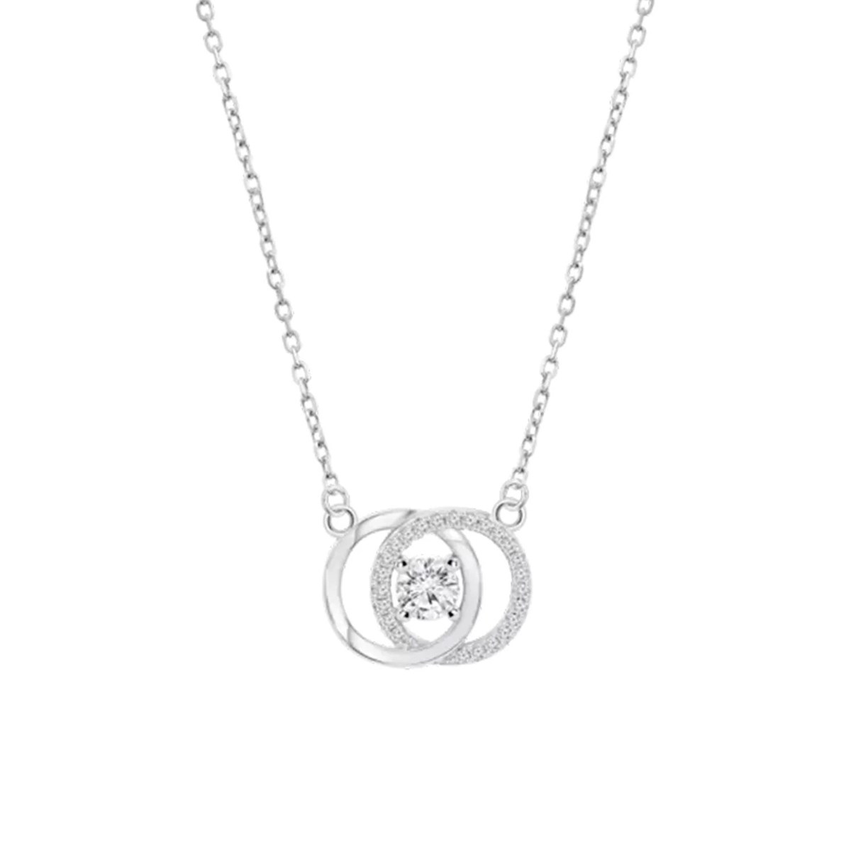 Collier Lotus Silver cercles enlacées