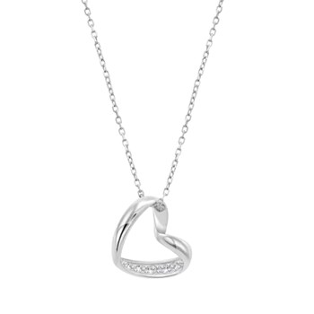 Collier Lotus Silver coeur torsadé