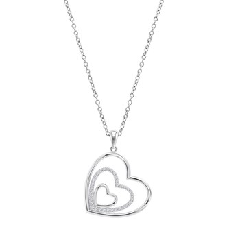 Collier Lotus Silver triple coeur argent