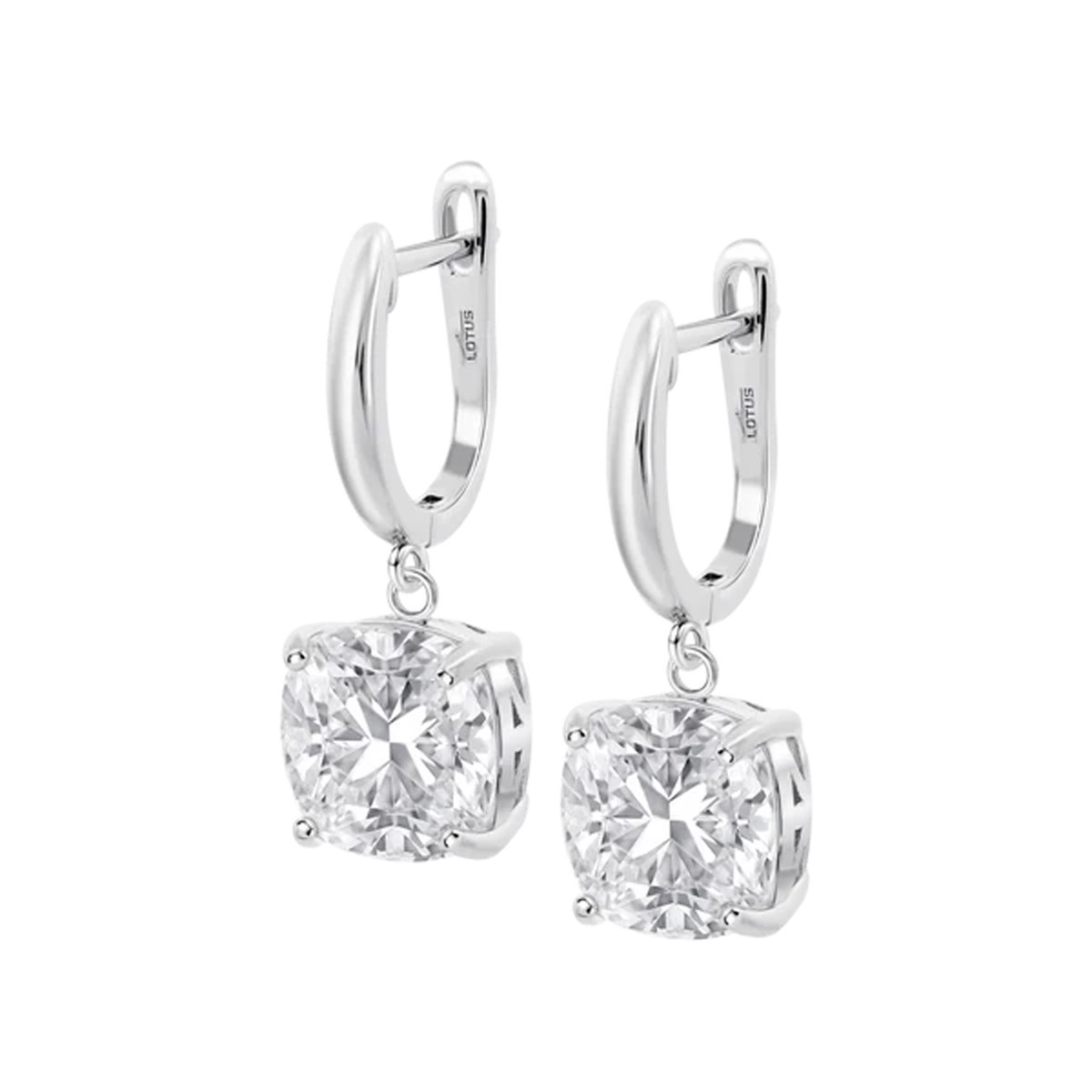 Boucles d'oreilles Lotus Silver oxyde blanc