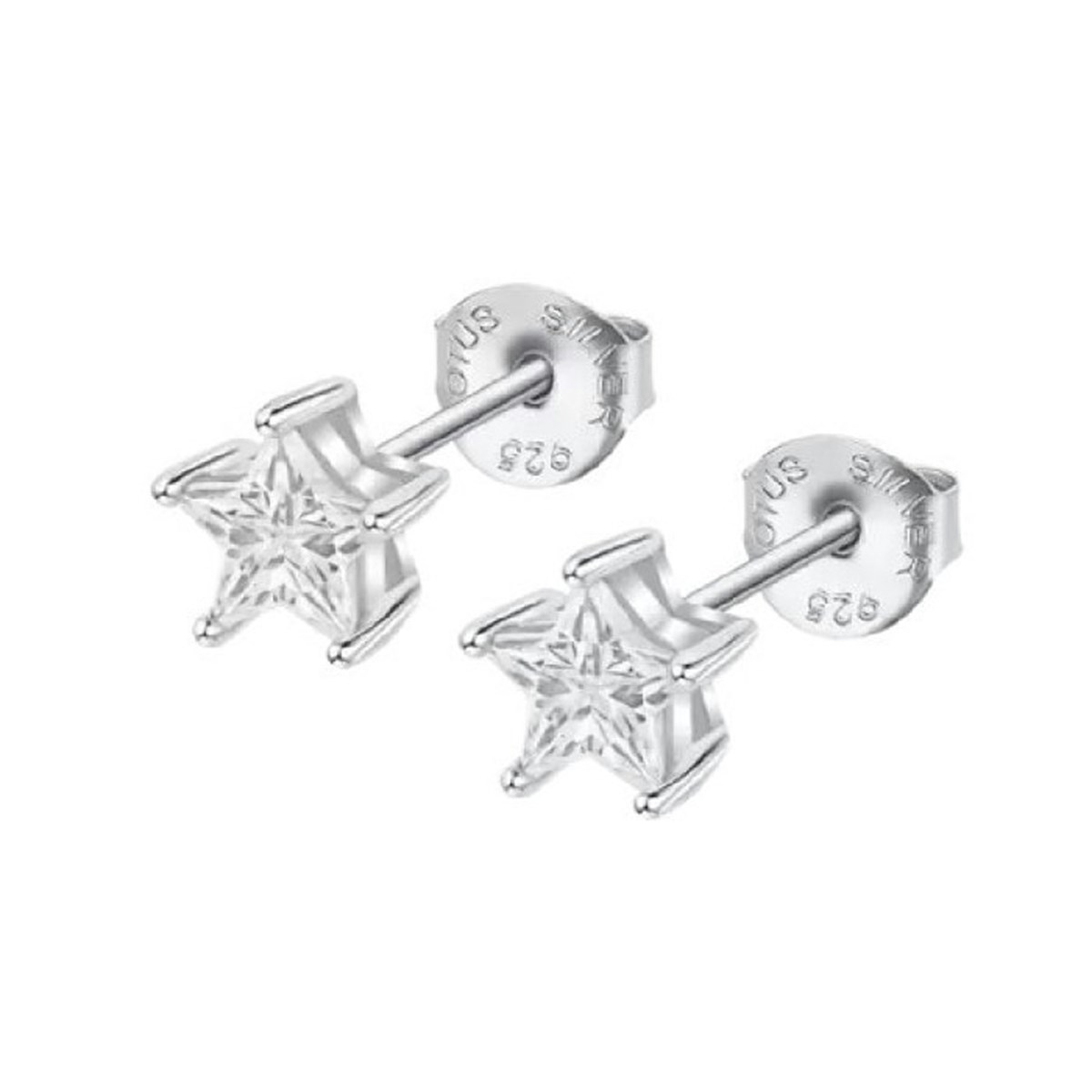 Clous d'oreilles Lotus Silver étoile