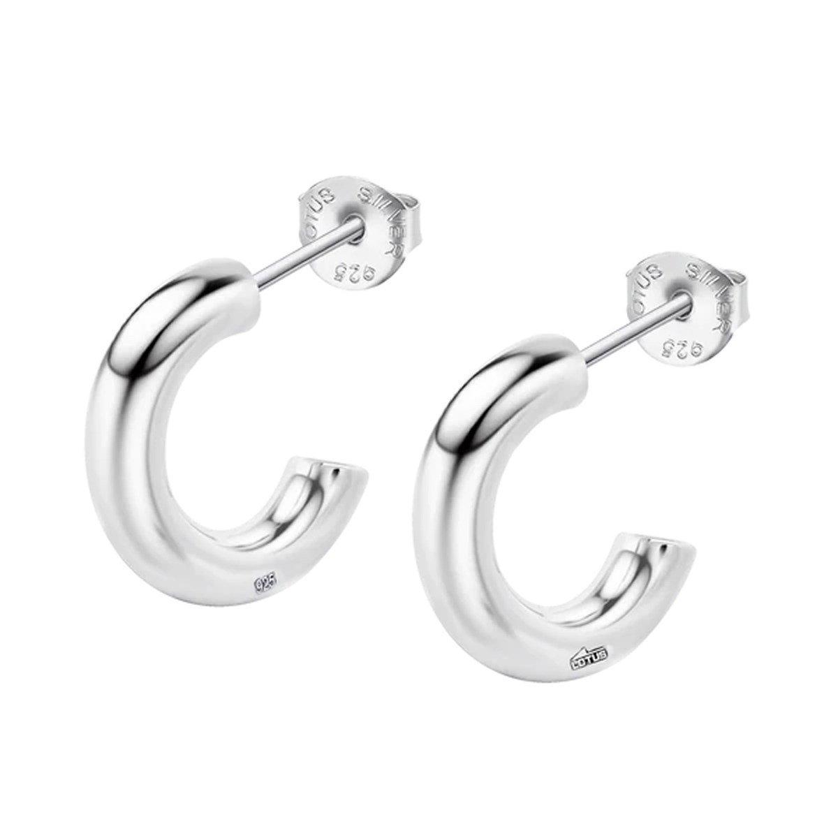 Créoles Lotus Silver argent 15 mm