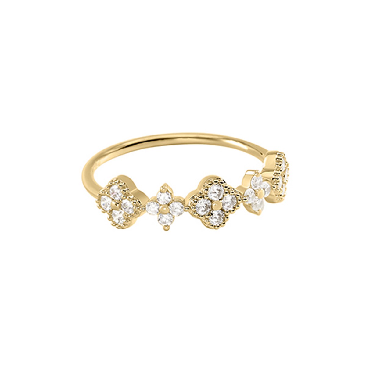 Bague fine Agatha Beloved argent doré oxydes - vue 4